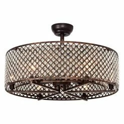 New 🧨 With Remote Warehouse Of Tiffany Miyaka 29 In. Indoor Ceiling Fan With Light ✨