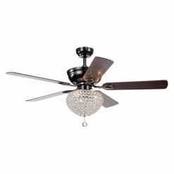 Hot Sale 🎁 Light Kit Included Warehouse Of Tiffany Taliko 52 In. Indoor Ceiling Fan With Light 🔔