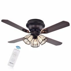 Best reviews of 😍 Light Kit Included Warehouse Of Tiffany Tarudor 42 In. Indoor Ceiling Fan With Light 🥰