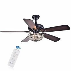 Best reviews of 🎉 Light Kit Included Warehouse Of Tiffany Hannele 52 In. Indoor Ceiling Fan With Light 😍