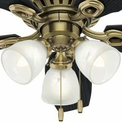 Coupon 🛒 Hunter Hatherton 46 In. Low Profile Indoor Ceiling Fan With Light 🌟 -Kichler Shop scaleHNT180