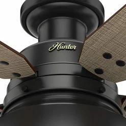 Promo ✔️ With Lights Hunter Mill Valley 52-in. Flush Mount Outdoor Ceiling Fan With Light 🌟 -Kichler Shop scaleHNT349